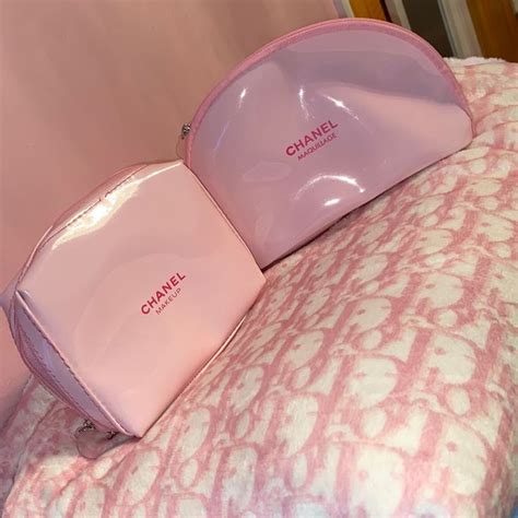 chanel pink makeup bag|authentic Chanel makeup bags.